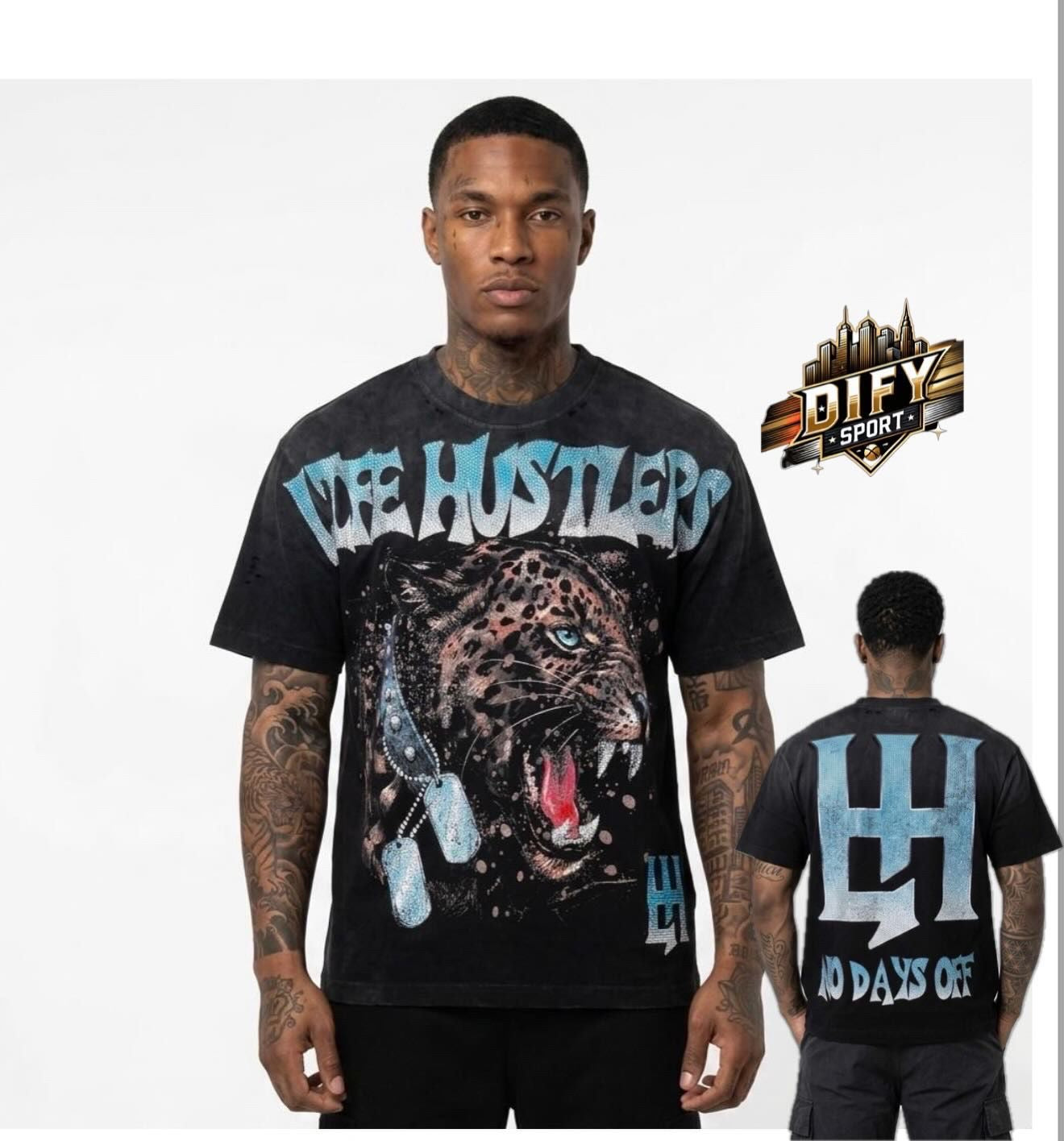 Life hustlers tee leopard