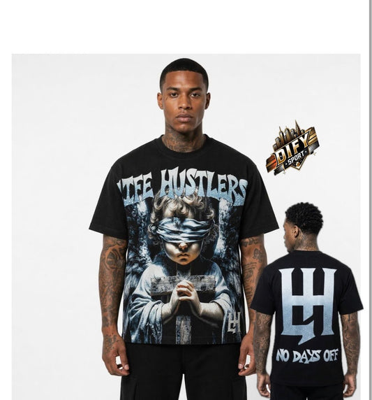 Life hustlers tee angel(black)